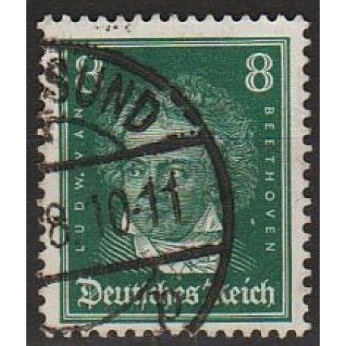 1926 - Німеччина - Відомі німці - Бетховен 8 Mi.389 _гаш
