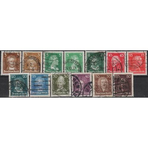 1926 - Німеччина - Відомі німці Mi.385-97  _24,0 €