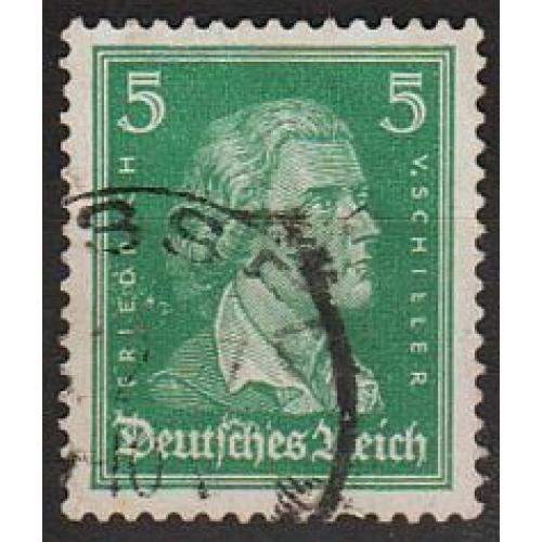 1926 - Німеччина - Відомі німці - Шиллер 5 Mi.387 _гаш