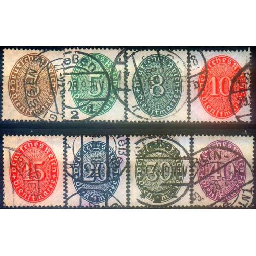 1927/33 - Німеччина - Службові - Деномінація - Овали Mi.114-21 - 18,60 €