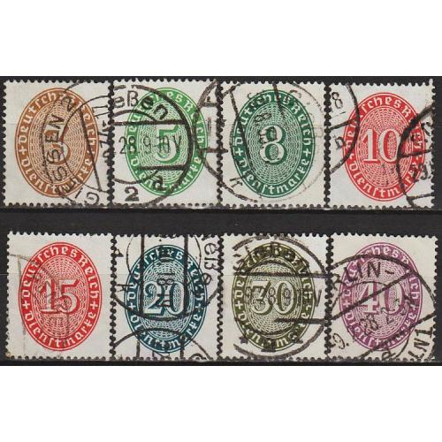 1927/33 - Німеччина - Службові - Деномінація - Овали Mi.114-21 - 18,60 €