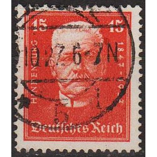 1927 - Німеччина - 80 років Гінденбурга 15 Mi.404 _3,0 € _гаш