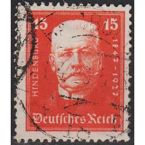 1927 - Німеччина - 80 років Гінденбурга 15 Mi.404 _3,0 € _гаш