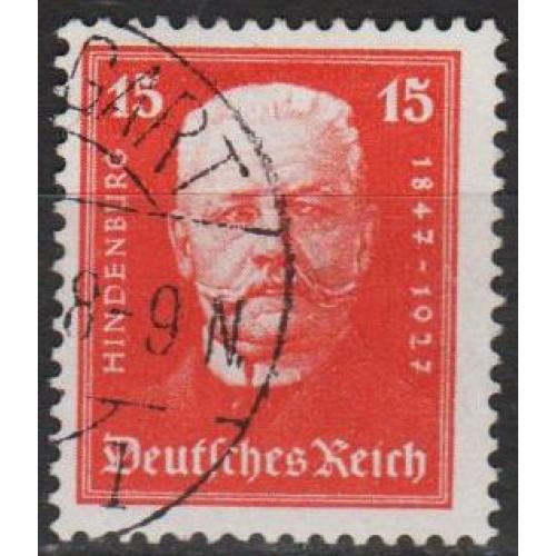 1927 - Німеччина - 80 років Гінденбурга 15 Mi.404 _3,0 € _гаш