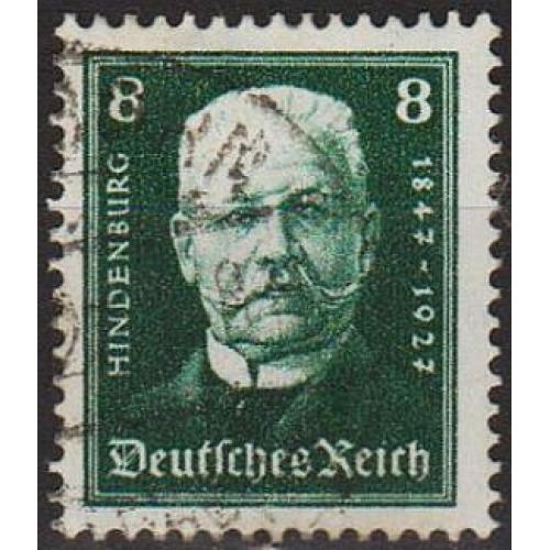 1927 - Німеччина - 80 років Гінденбурга 8 Mi.403 _2,0 € _гаш