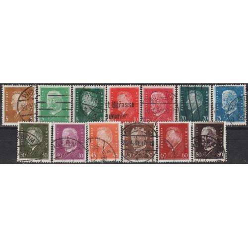 1928 - Німеччина - Стандарт - Президенти Mi.410-22  _35,0 € _ПОВНА