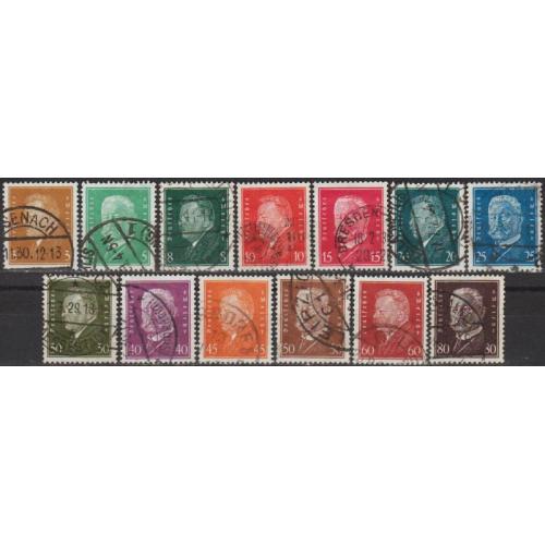 1928 - Німеччина - Стандарт - Президенти Mi.410-22  _35,0 € _ПОВНА