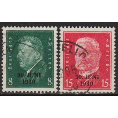 1930 - Німеччина - Рейнланд - надруки Mi.444-45 _2,40 EU