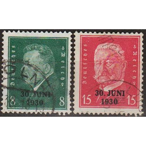 1930 - Німеччина - Рейнланд - надруки Mi.444-45 _2,40 €