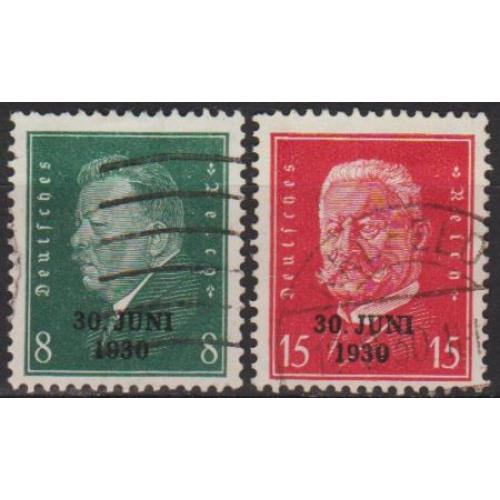 1930 - Німеччина - Рейнланд - надруки Mi.444-45 _2,40 €