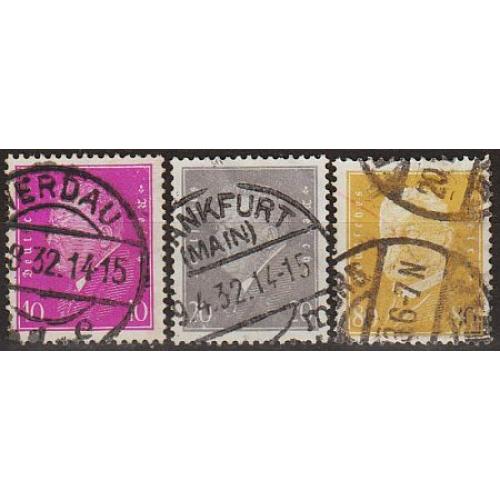 1930 - Німеччина - Стандарт - Президенти Mi.435-37  _5,0 €