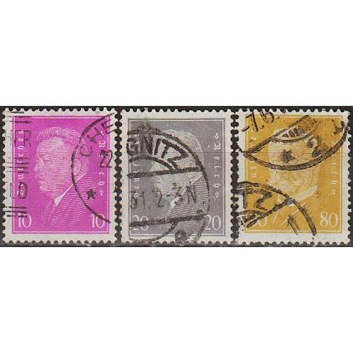 1930 - Німеччина - Стандарт - Президенти Mi.435-37  _5,0 €