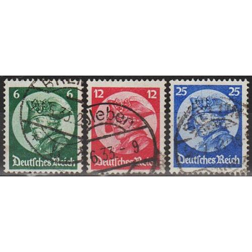 1933 - Рейх - Фрідрих Великий Mi.479-81 _40,0 € _гаш