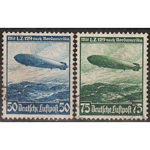 1936 - Рейх - Дирижабль Гінденбург Mi.606-607 _гаш