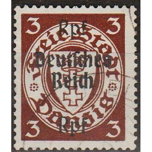 1939 - Рейх - Стандарт Гданська з надруками 3 Mi.716 _2,80 €