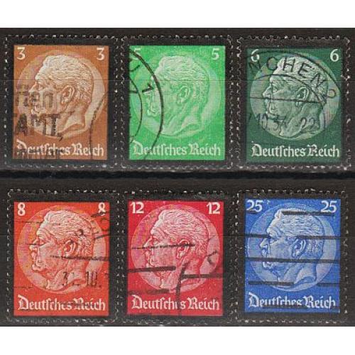 1934 - Рейх - Гінденбург - Траурний випуск Mi.548-53 _14,0 €