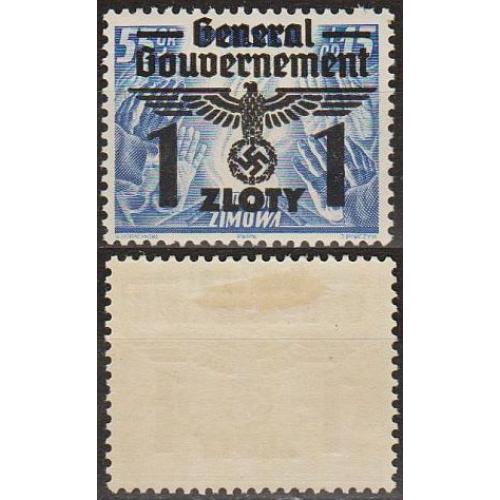 1940 - Рейх - GG - Надрук 1 zl Мі.32 _4,50 € *