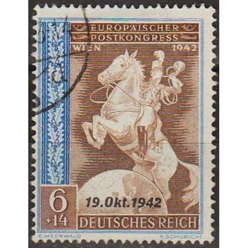1942 - Рейх - Поштовий конгрес - Надрук 6 Mi.824 _3,50 € _гаш