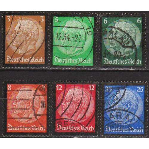 1934 - Рейх - Гінденбург - Траурний випуск Mi.548-53  _14,0 €