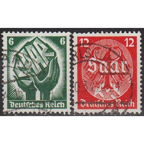 1934 - Рейх - Саар Mi.544-45  _гаш