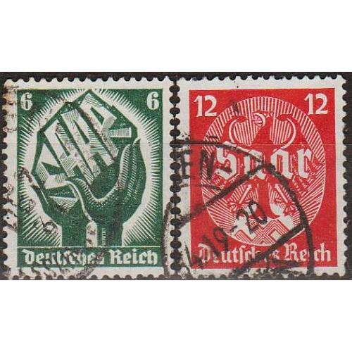 1934 - Рейх - Саар Мі.544-45 _гаш