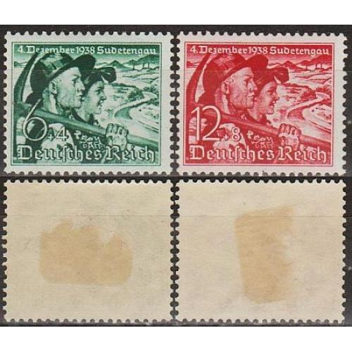 1938 - Рейх - Голосування в Судетах Mi.684-85 5,0 Євро *
