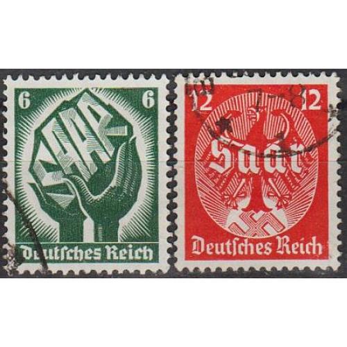 1934 - Рейх - Саар Мі.544-45 _гаш