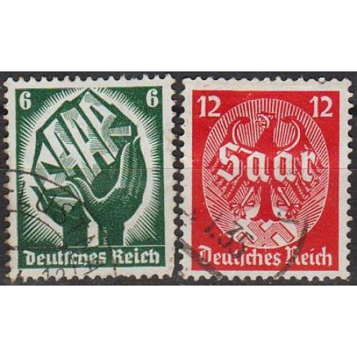 1934 - Рейх - Саар Мі.544-45 _гаш