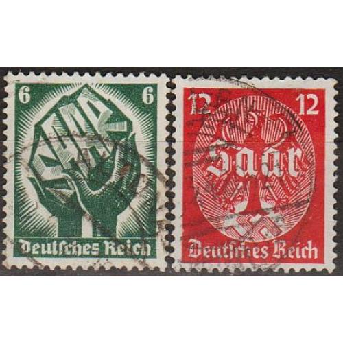 1934 - Рейх - Саар Mi.544-45 _гаш