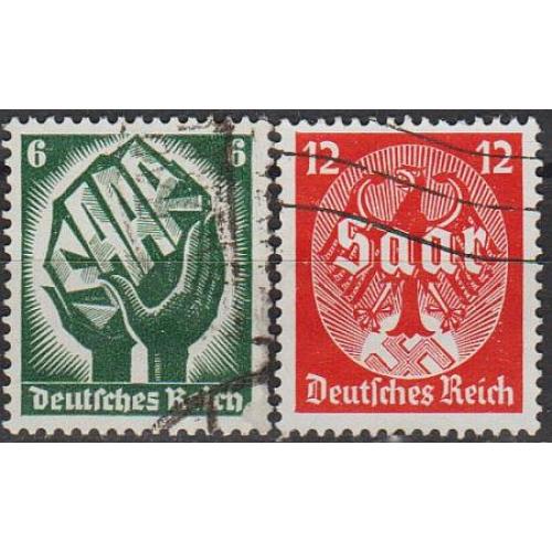 1934 - Рейх - Саар Мі.544-45 _гаш