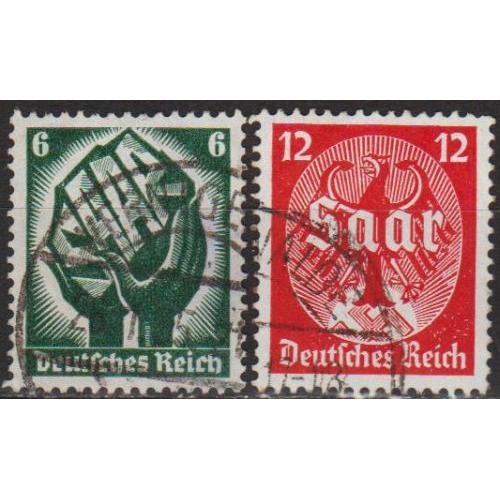 1934 - Рейх - Саар Мі.544-45 _гаш