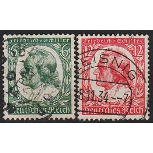 1934 - Рейх - Шиллер Mi.554-55 _1.60 €