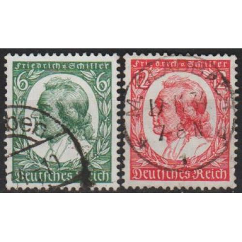 1934 - Рейх - Шиллер Mi.554-55 _1.60 €