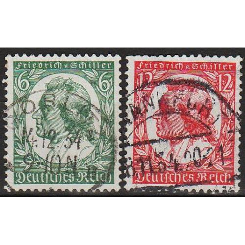 1934 - Рейх - Шиллер Mi.554-55 _1.60 €