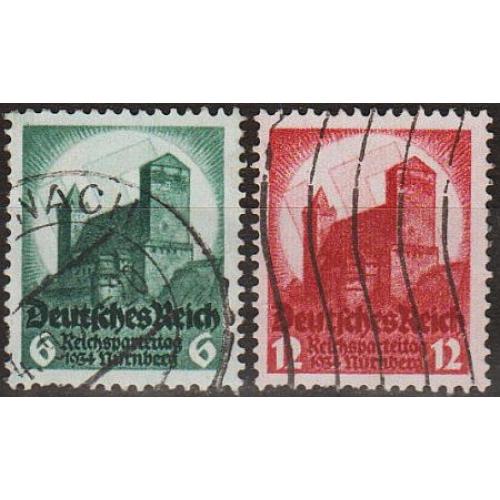 1934 - Рейх - З'їзд в Нюрнберзі Mi.546-47 _1,50 €
