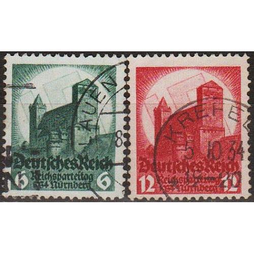 1934 - Рейх - З'їзд в Нюрнберзі Mi.546-47 _1,50 €