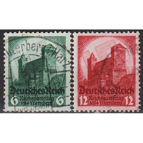 1934 - Рейх - З'їзд в Нюрнберзі Mi.546-47 _1,50 €