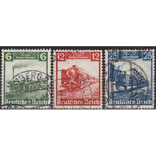 1935 - Рейх - 100 років залізниці Mi.580-82 _4.40 €