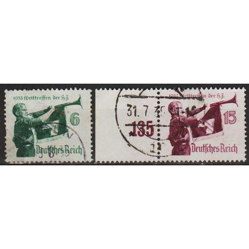 1935 - Рейх - Гітлер-югенд Mi.584-85 X _7.0 €