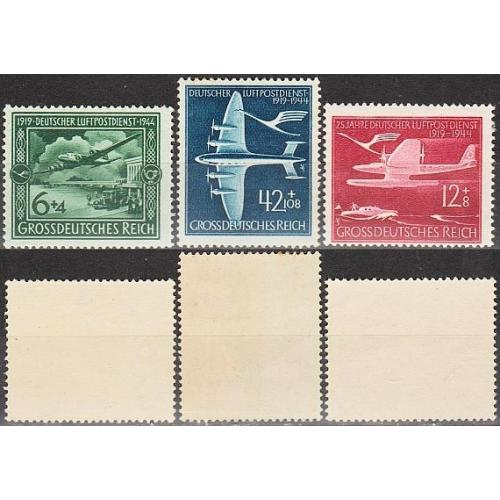 1944 - Рейх - 25 років авіапошти Mi.866-68 **