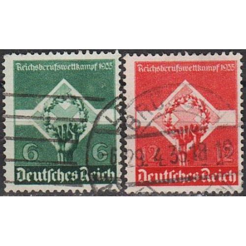 1935 - Рейх - Трудове змагання Mi.571-72  _3.60 € _гаш