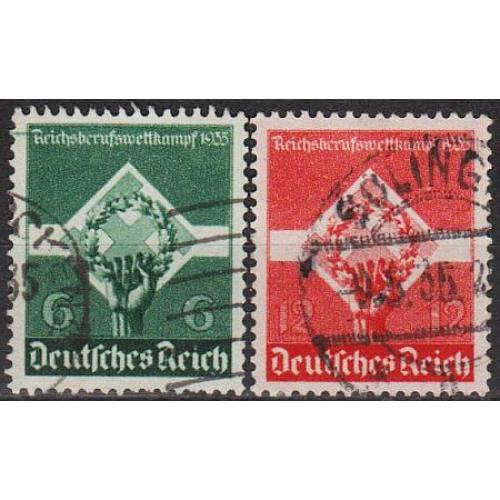 1935 - Рейх - Трудове змагання Mi.571-72  _3.60 € _гаш