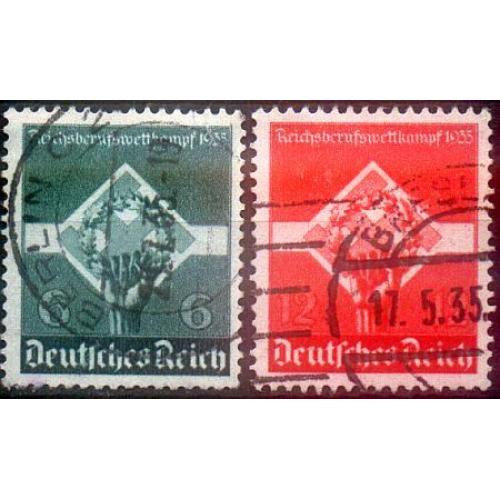 1935 - Рейх - Трудове змагання Mi.571-72  _3.60 € _гаш