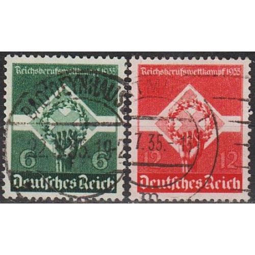 1935 - Рейх - Трудове змагання Mi.571-72  _3.60 € _гаш
