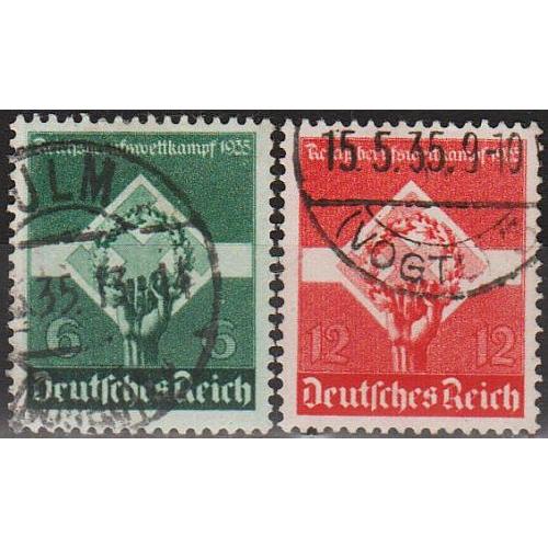 1935 - Рейх - Трудове змагання Mi.571-72  _3.60 € _гаш