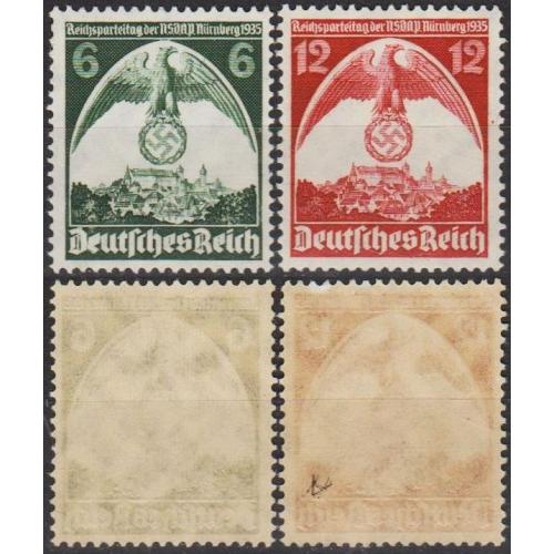 1935 - Рейх - З'їзд в Нюрнберзі Mi.586-87 **/*