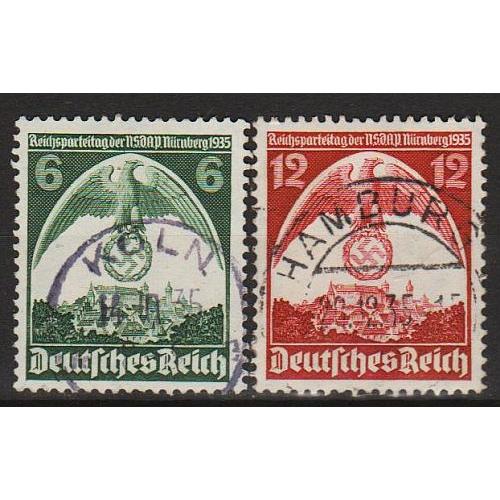 1935 - Рейх - З'їзд в Нюрнберзі Mi.586-87