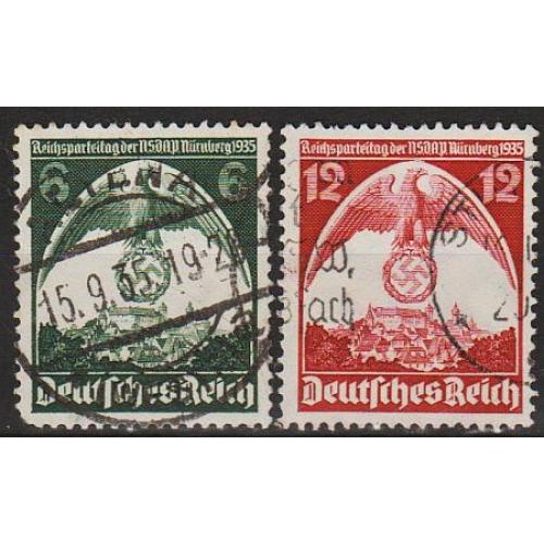 1935 - Рейх - З'їзд в Нюрнберзі Mi.586-87