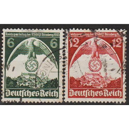 1935 - Рейх - З'їзд в Нюрнберзі Mi.586-87