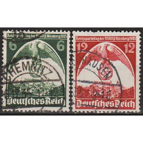 1935 - Рейх - З'їзд в Нюрнберзі Mi.586-87